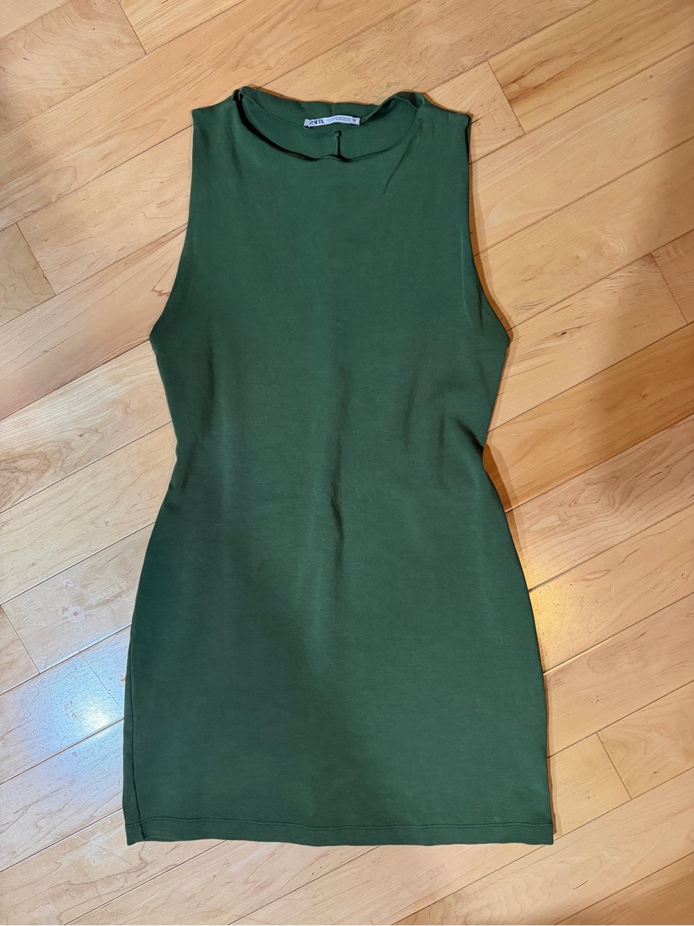 Zara Sleeveless Mini Dress - Forest Green